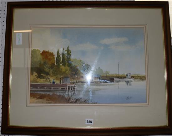 Norman Dinnage, watercolour, Chesapeake Bay